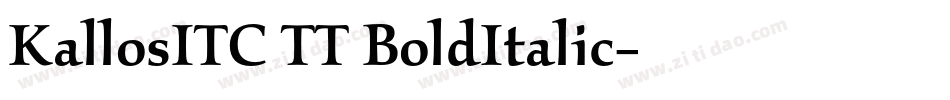 KallosITC TT BoldItalic字体转换